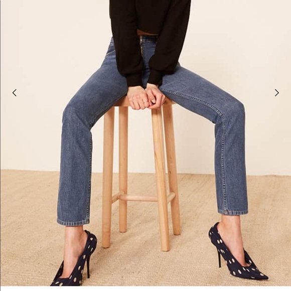 Reformation Brooke High Straight ZIP Jeans NWT - Picture 4 of 7